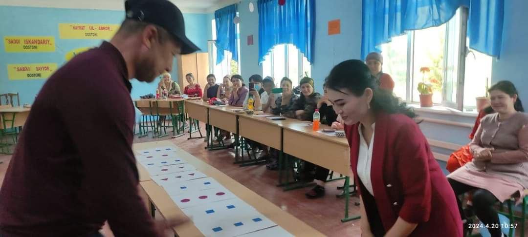 “Ahil oila – baxtli maktab” shiori ostida psixologik trening o‘tkazildi