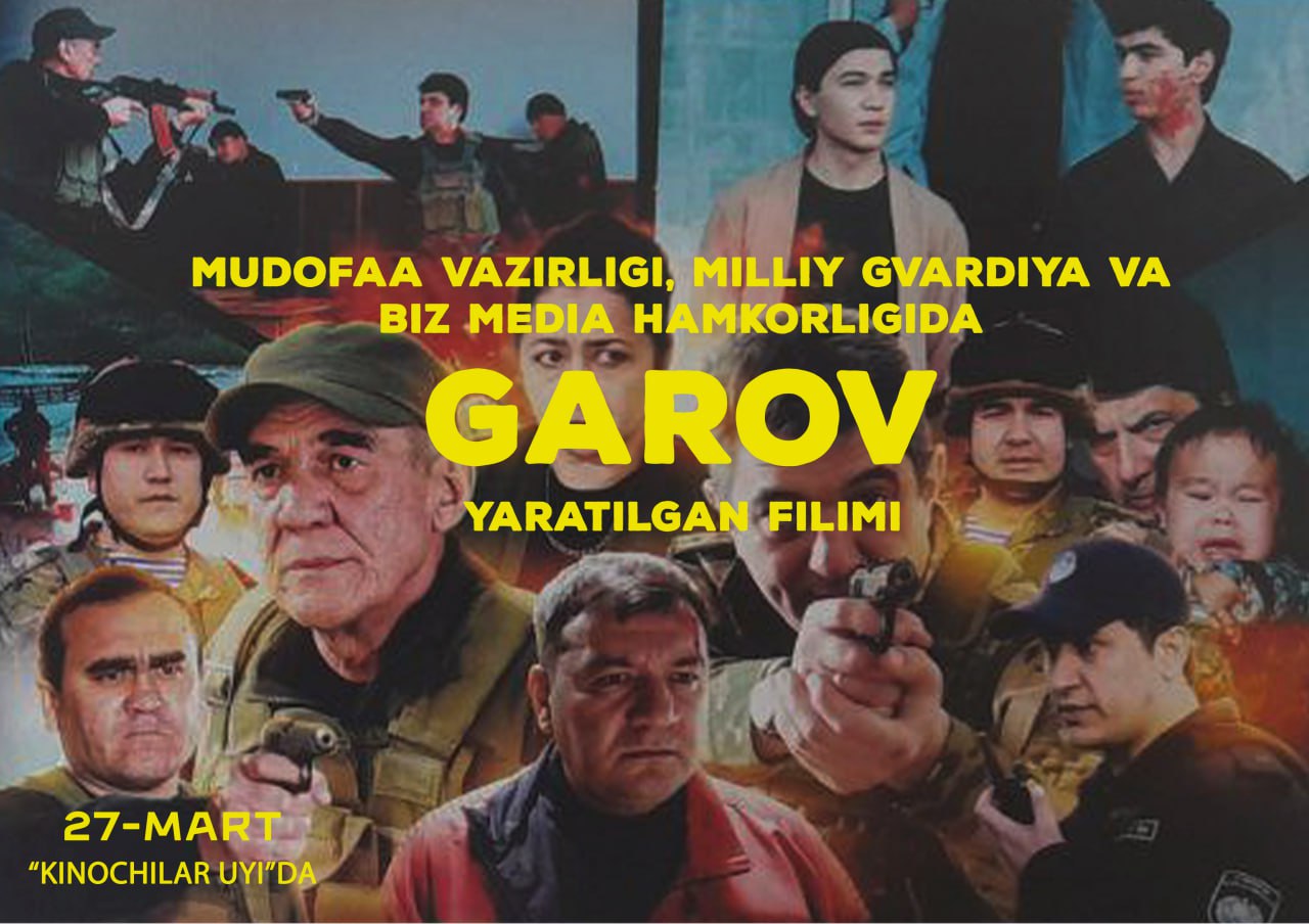 Davlatimiz rahbari tomonidan mamlakatimiz yoshlarini harbiy vatanparvarlik ruhida tarbiyalashga doir belgilab berilgan vazifalar ijrosi yuzasidan, Mudofaa vazirligi, Milliy gvardiya, “MY5” telekanali hamda  “BIZ Media” kinostudiyasi ijodkorlari hamkorligida tasvirga olingan “Garov” nomli badiiy film taqdimoti boʻlib oʻtdi.  Mazkur tadbirga poytaxtimizdagi 22-sonli Mehribonlik uyi tarbiyalanuvchilari ham olib borildi.