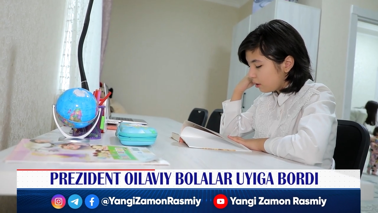 PREZIDENT OILAVIY BOLALAR UYIGA BORDI