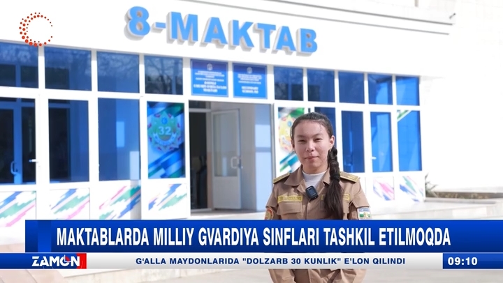 Maktablarda Milliy gvardiya sinflari tashkil etilmoqda